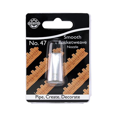 Pme JEM Nozzle - Smooth / Ribbed Basketweave Nozzle #47