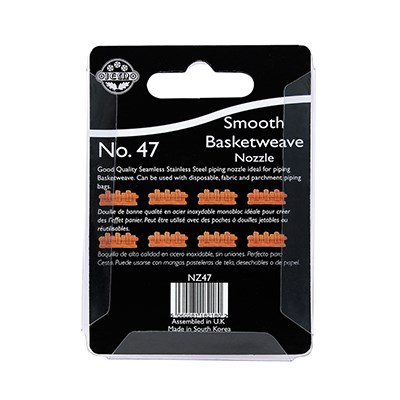 Pme JEM Nozzle - Smooth / Ribbed Basketweave Nozzle #47