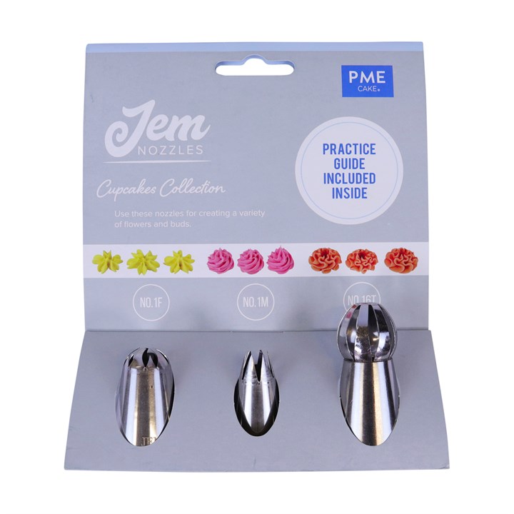 pme Jem Nozzles Set – Cupcakes Collection Pack of 3