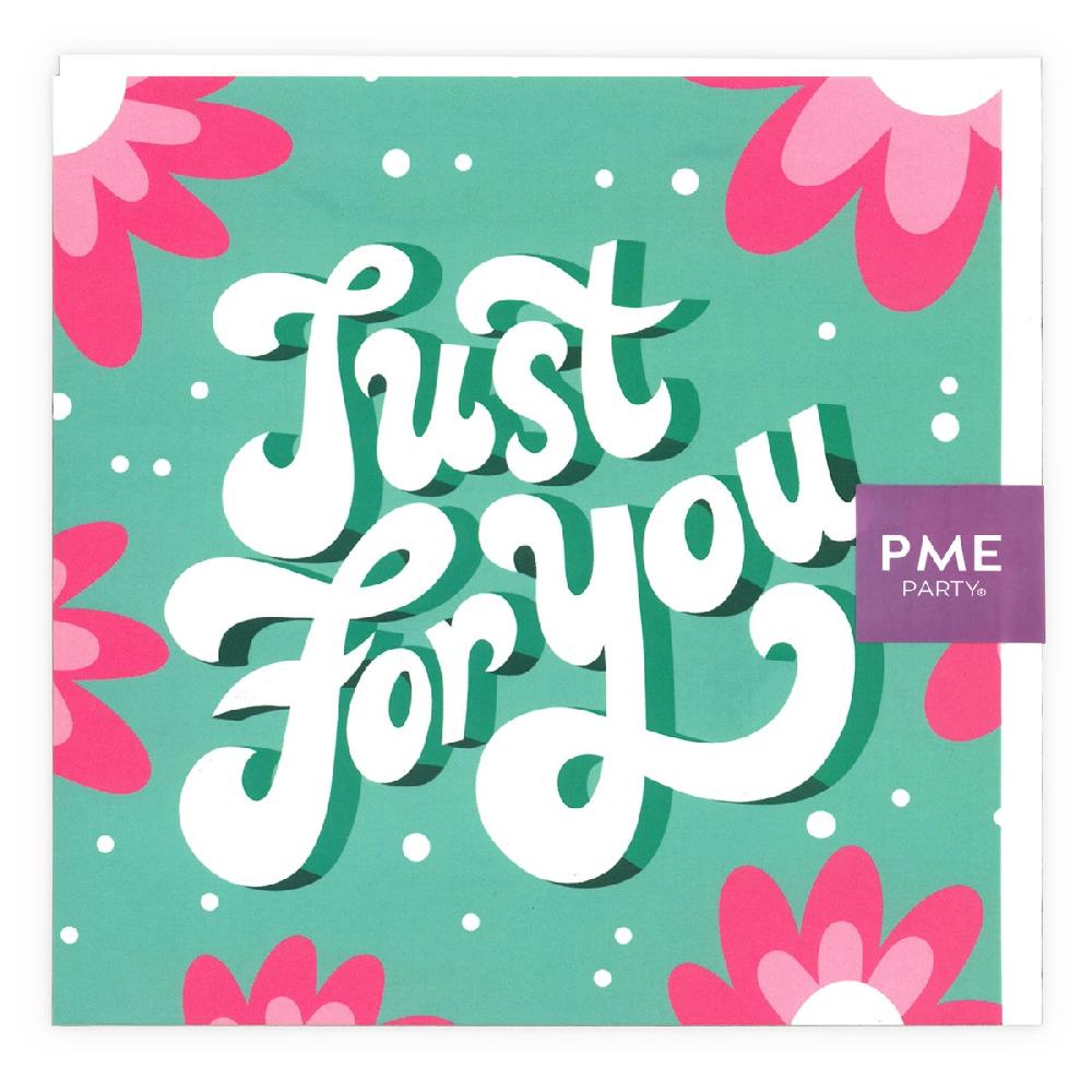 Pme Just For You' Green Greeting Card