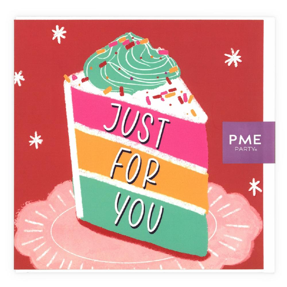 Pme Just For You' Slice Red Greeting Card