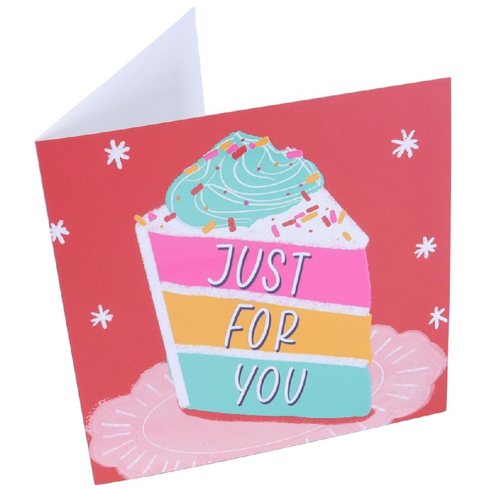 Pme Just For You' Slice Red Greeting Card