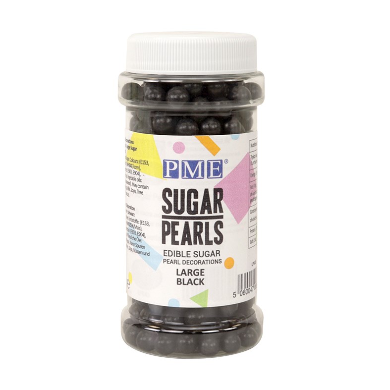 Pme Large Sugar Pearls - Black (90g / 3.17 Oz)