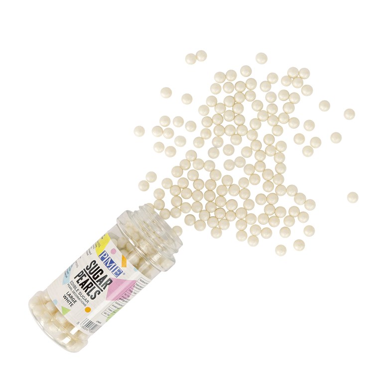 Pme Large Sugar Pearls - White (90g / 3.17 Oz)