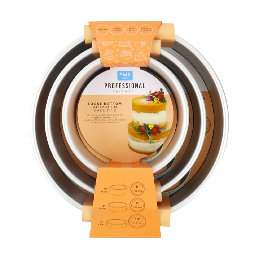 Pme Loose Bottom Cake Pan Nesting Set