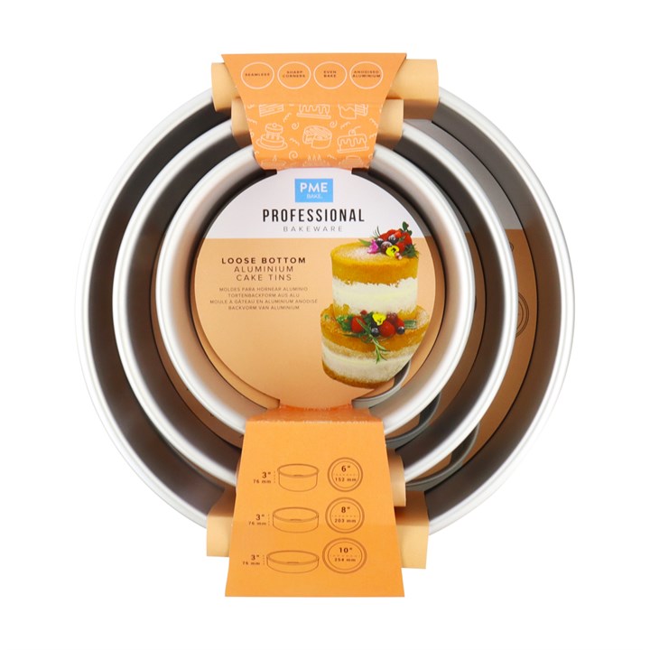 pme Loose Bottom Cake Pan Nesting Set