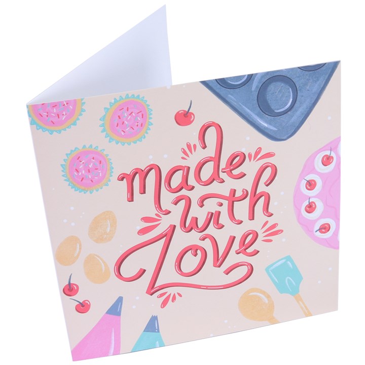 Pme Made With Love' Beige Greeting Card