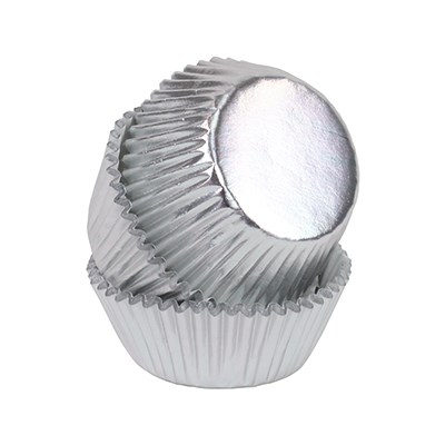 Pme Metallic Baking Cases - Mini Silver Pk/45