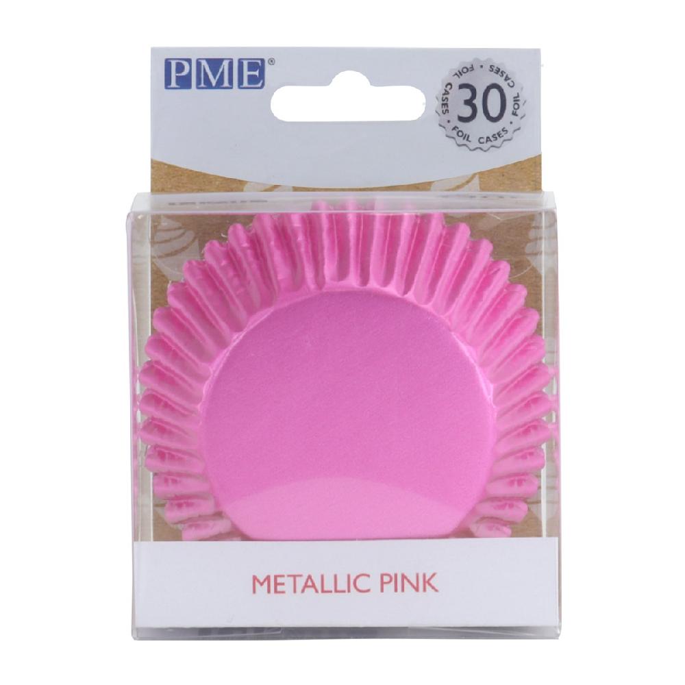 Pme Metallic Baking Cases - Pink Pk/30