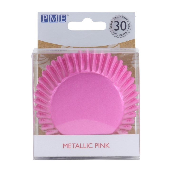 Pme Metallic Baking Cases - Pink Pk/30
