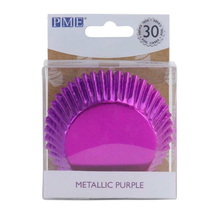 Pme Metallic Baking Cases - Purple Pk/30