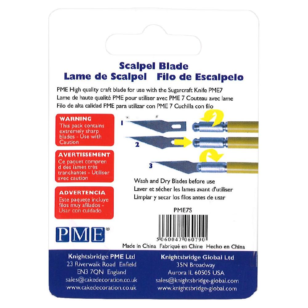 Pme PME Modelling Tools - Spare Scalpel Blades For Sugarcraft Knife Pk/5 (32mm / 1.3”)