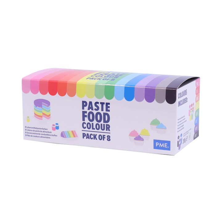 pme Paste Food Colour - Set of 8 (200g)