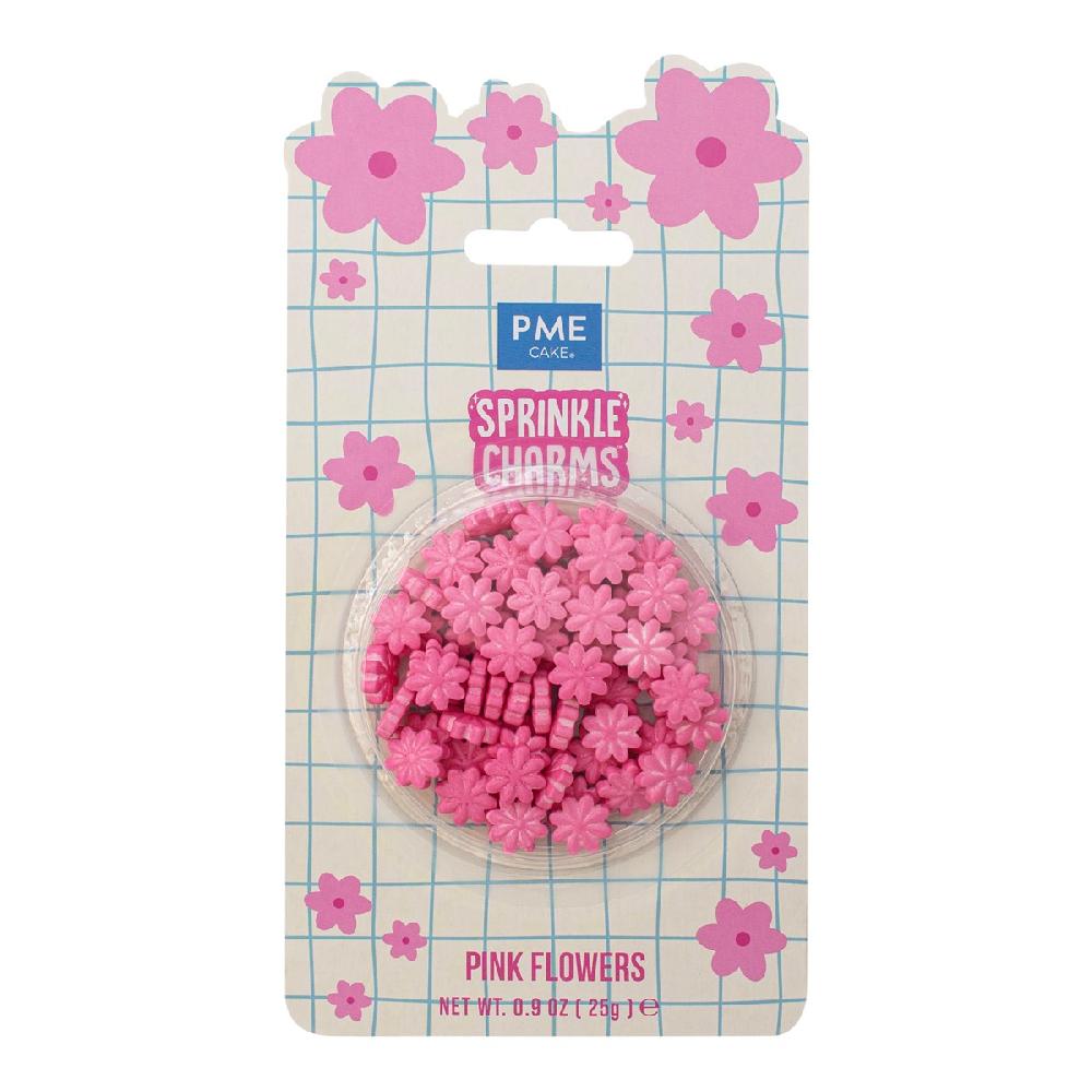 Pme Pink Flowers Sprinkle Charms (25g / 0.9oz)