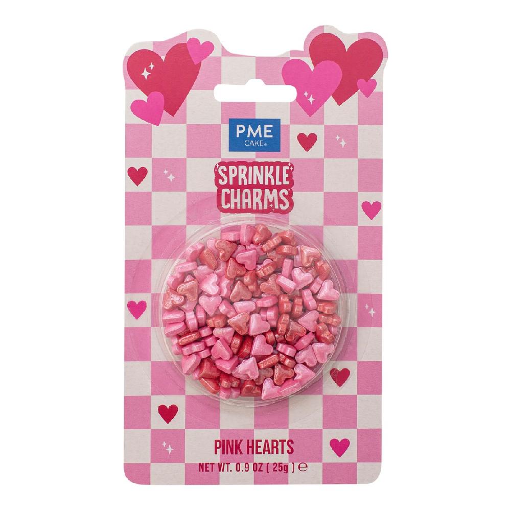 Pme Pink Hearts Sprinkle Charms (25g / 0.9oz)