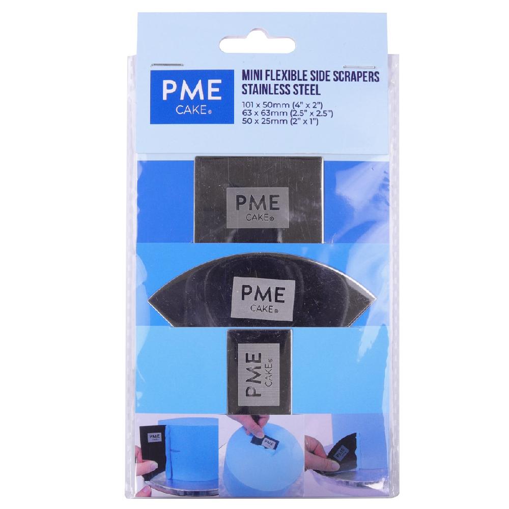 Pme Set Of 3 Mini Flexible Icing Side Scrapers