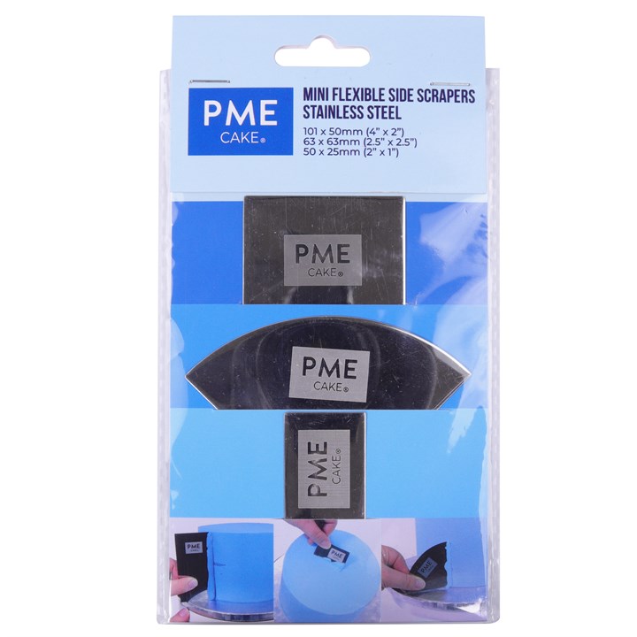 pme Set of 3 Mini Flexible Icing Side Scrapers