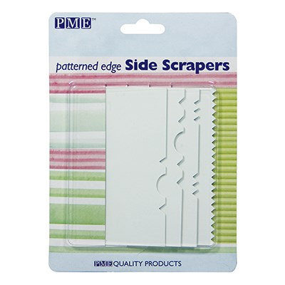 pme Side Scrapers - Patterned Edge Plastic Set of 4