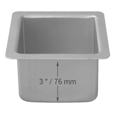 Pme Square Cake Pan (102 X 102 X 76mm / 4 X 4 X 3")