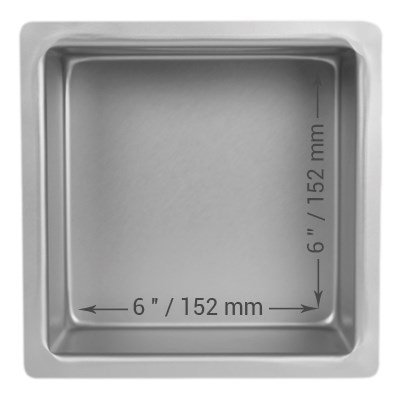 pme Square Cake Pan (152 x 152 x 102mm / 6 x 6 x 4")