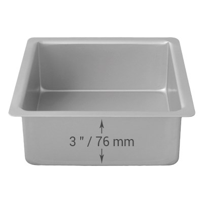 Pme Square Cake Pan (178 X 178 X 76mm / 7 X 7 X 3")
