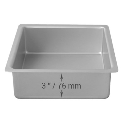 Pme Square Cake Pan (203 X 203 X 76mm / 8 X 8 X 3")