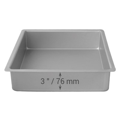Pme Square Cake Pan (305 X 305 X 76mm / 12 X 12 X 3")