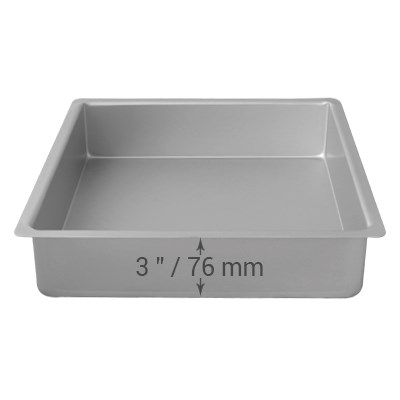 Pme Square Cake Pan (330 X 330 X 76mm / 13 X 13 X 3")