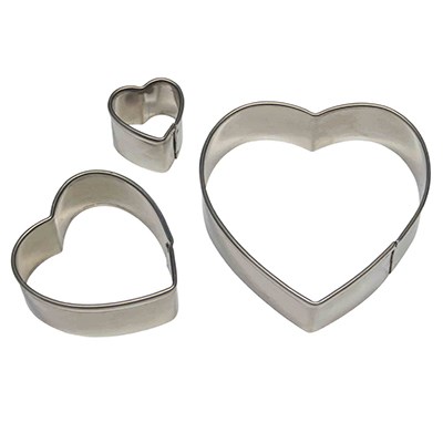 Pme Stainless Steel Cutters - Heart Set/3