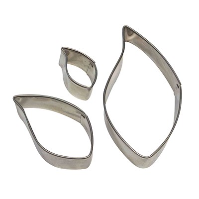 pme Stainless Steel Cutters - Leaf Set of 3