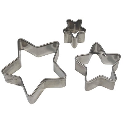 pme Stainless Steel Cutters - Star Set of 3
