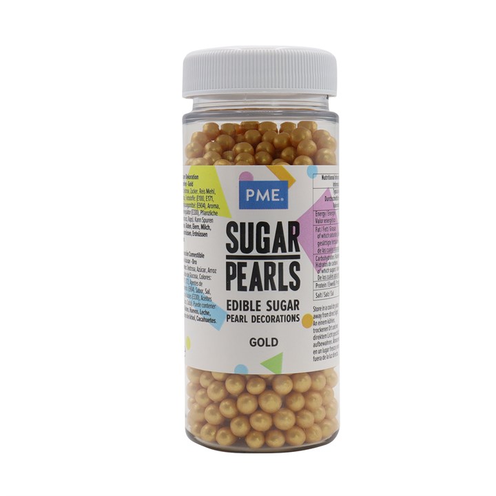 pme Sugar Pearls - Gold 4mm (60g / 2.11oz)