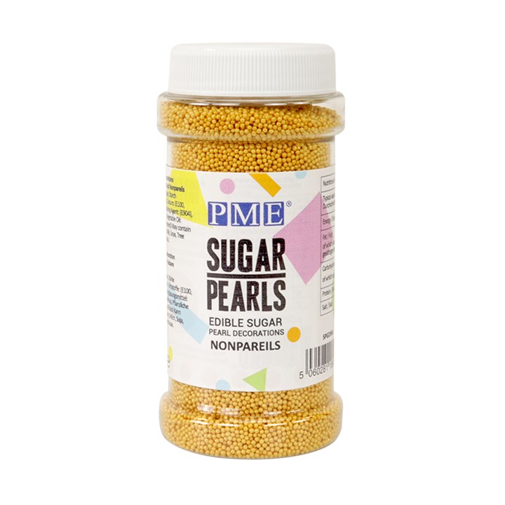 pme Sugar Pearls - Gold NonPareils (100g / 3.5oz)