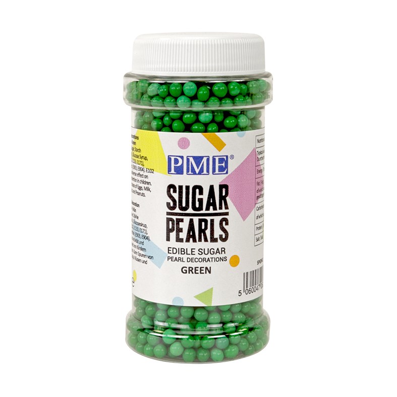 Pme Sugar Pearls - Green (100g / 3.5 Oz)