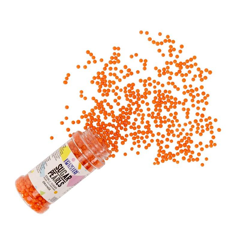 Pme Sugar Pearls - Orange (100g / 3.5 Oz)