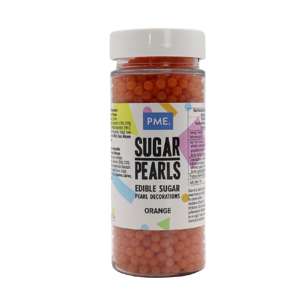 Pme Sugar Pearls - Orange (100g / 3.5 Oz)