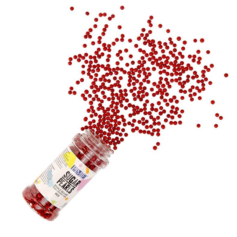 Pme Sugar Pearls - Red (100g / 3.5 Oz)
