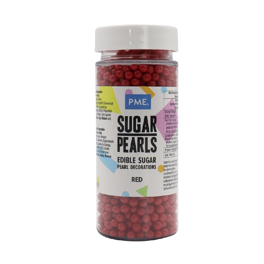 Pme Sugar Pearls - Red (100g / 3.5 Oz)