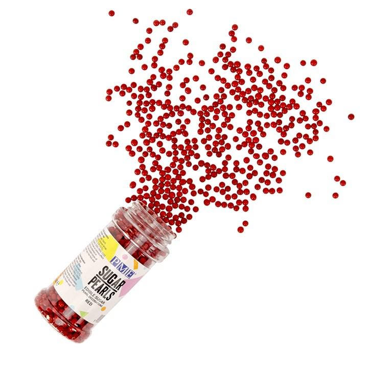 Pme Sugar Pearls - Red (100g / 3.5 Oz)
