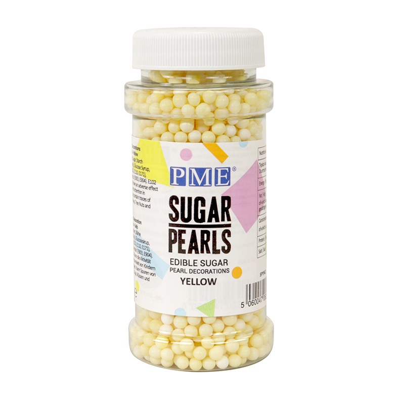 Pme Sugar Pearls - Yellow (100g / 3.5 Oz)