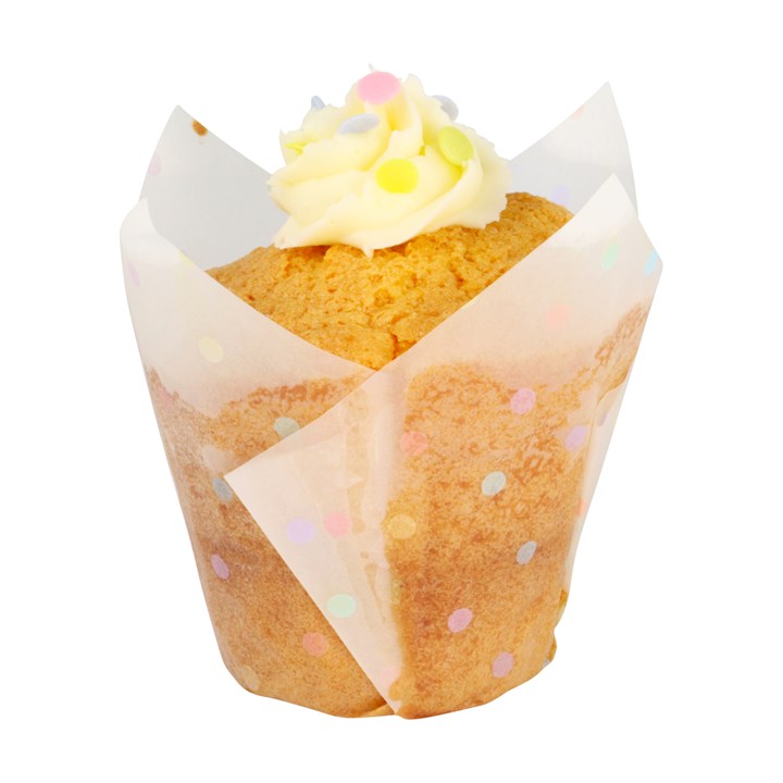Pme Tulip Muffin Cases – Rainbow Polka Dots Pk/24