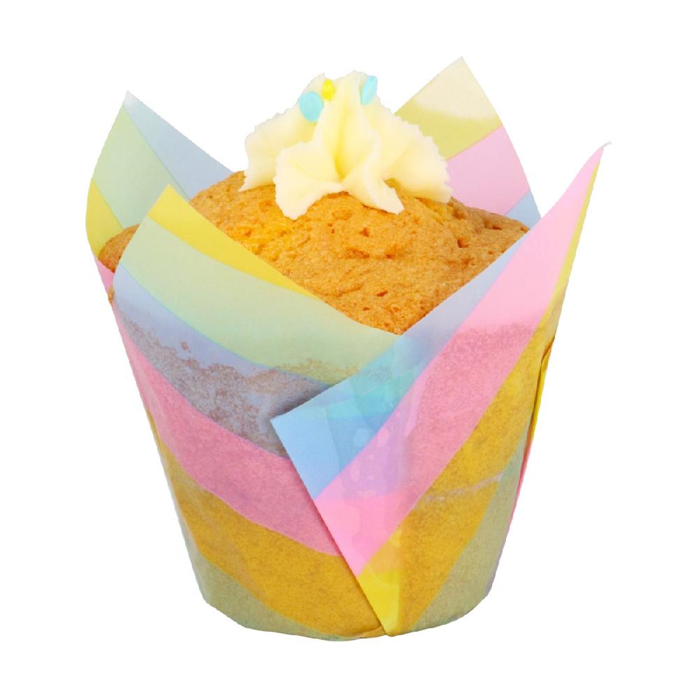 Pme Tulip Muffin Cases – Rainbow Stripes Pk/24