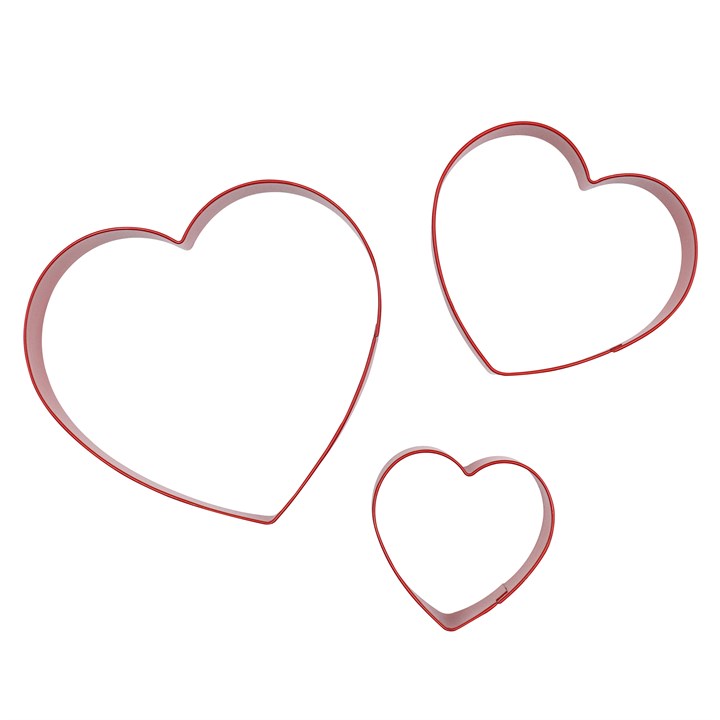 Pme Valentines Cookie Cutter Set Of 3 - Hearts