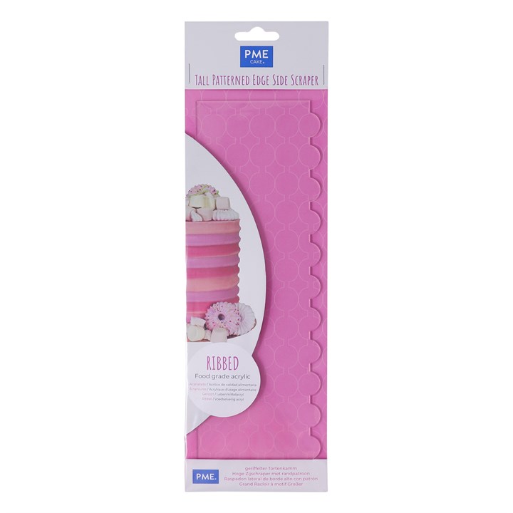 pme Side Scrapers - Patterned Acrylic Ribbed (255mm / 10”)