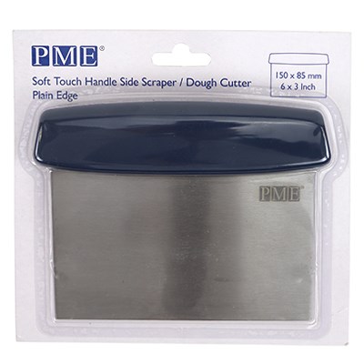 Pme Side Scrapers - Soft Touch Handle Plain Edge And Dough Scraper (15cm / 6")
