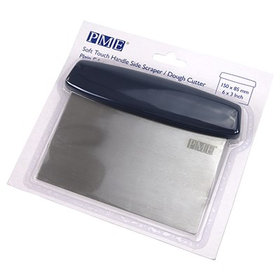 Pme Side Scrapers - Soft Touch Handle Plain Edge And Dough Scraper (15cm / 6")