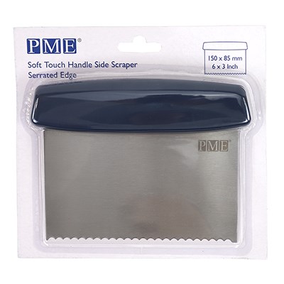 pme Side Scrapers - Soft Touch Handle Serrated Edge (15cm / 6")
