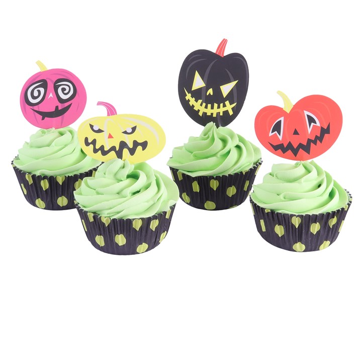 Pme Spooky Pumpkins Halloween Cupcake Cases & Topper Set