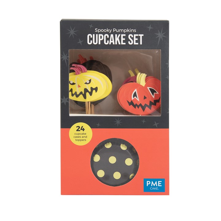 pme Spooky Pumpkins Halloween Cupcake Cases & Topper Set