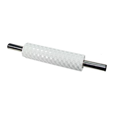 Pme Texture Rolling Pins - Deep Impression Basketweave With Handle (254mm / 10”)